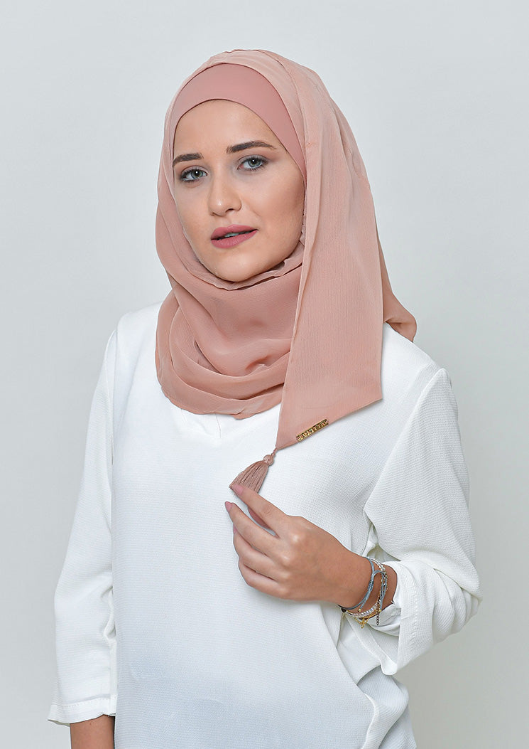 Latte-BASICS Plain Lite Chiffon