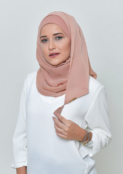 Latte-BASICS Plain Lite Chiffon