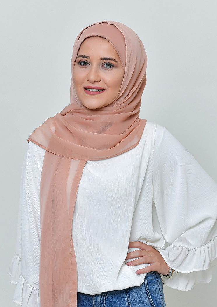 Latte-BASICS Plain Lite Chiffon