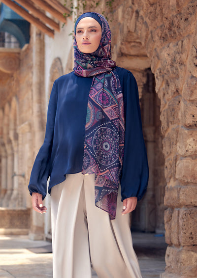 Sultana-Printed Crinkled Chiffon