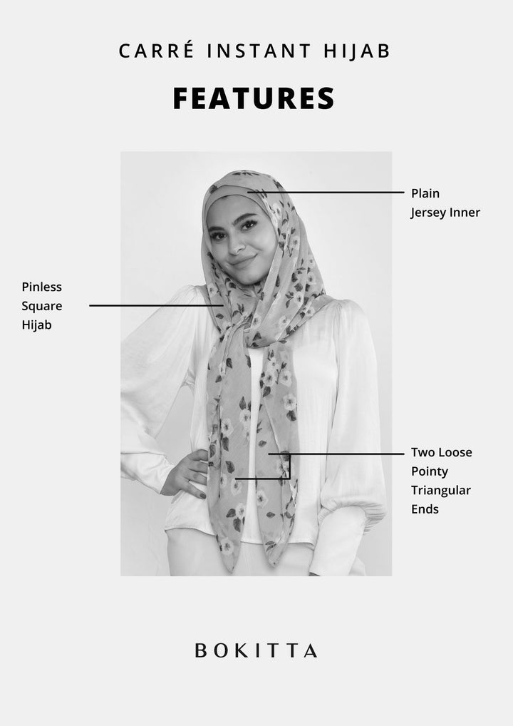 Ambition-Printed Crinkled Chiffon - BOKITTA Hijab