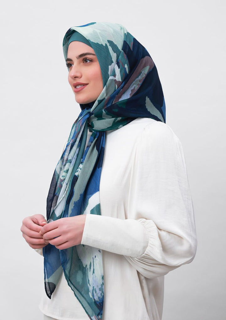 Ambition-Printed Crinkled Chiffon - BOKITTA Hijab
