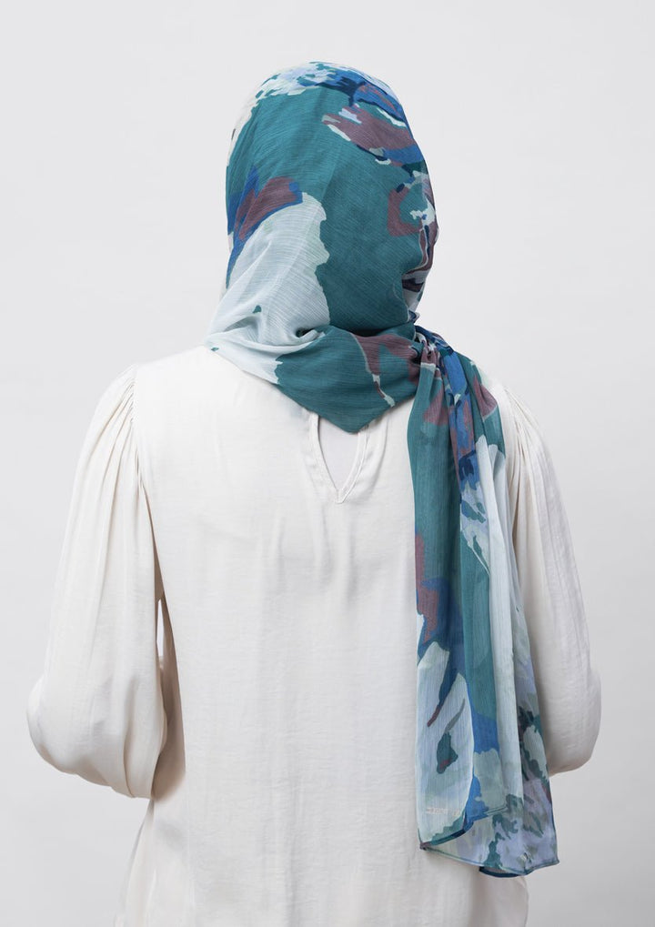 Ambition-Printed Crinkled Chiffon - BOKITTA Hijab