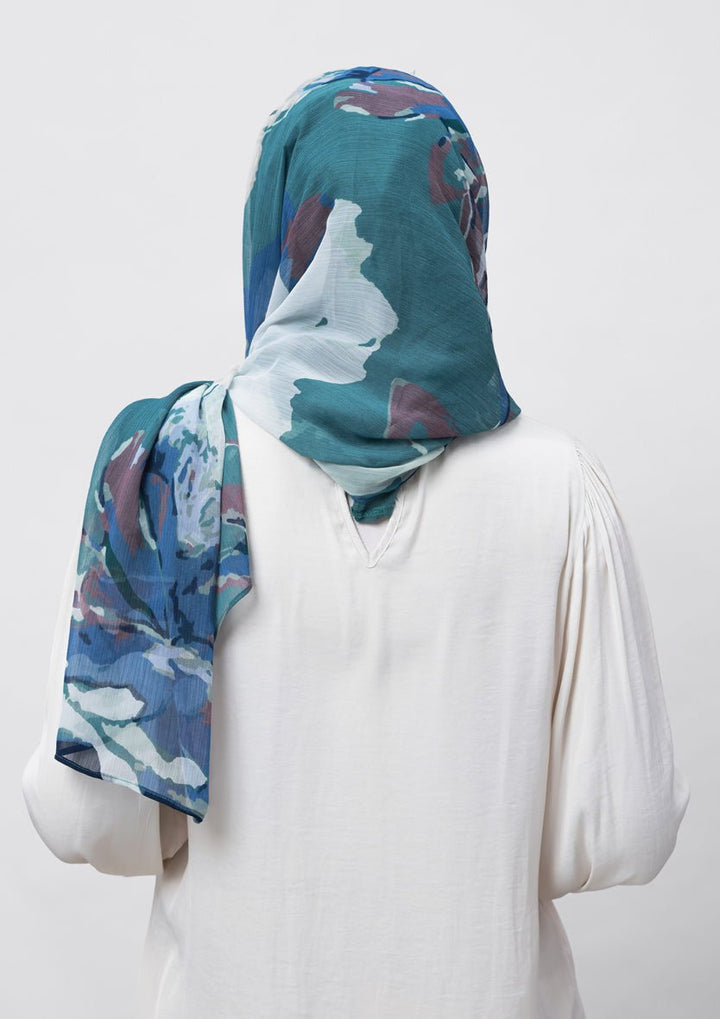 Ambition-Printed Crinkled Chiffon - BOKITTA Hijab