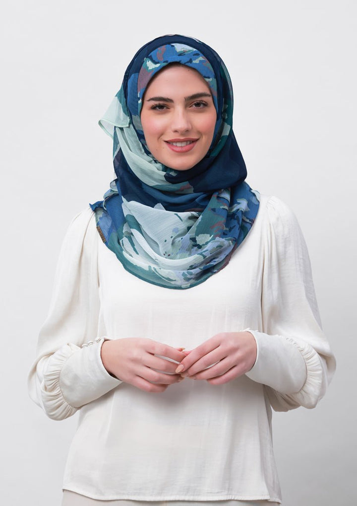 Ambition-Printed Crinkled Chiffon - BOKITTA Hijab