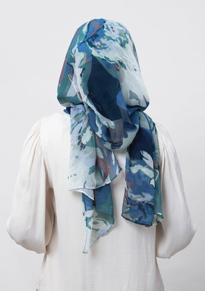 Ambition-Printed Crinkled Chiffon - BOKITTA Hijab