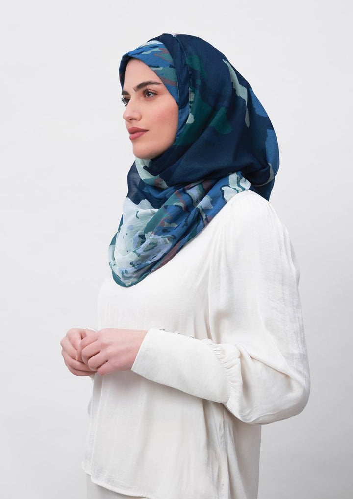 Ambition-Printed Crinkled Chiffon - BOKITTA Hijab