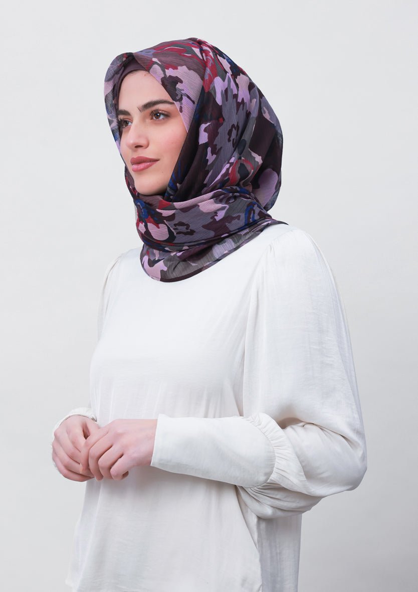 Belief-Printed Crinkled Chiffon - BOKITTA Hijab
