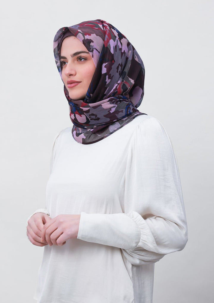 Belief-Printed Crinkled Chiffon - BOKITTA Hijab