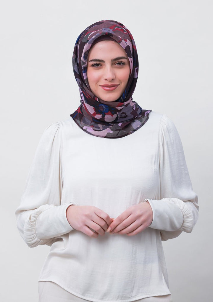 Belief-Printed Crinkled Chiffon - BOKITTA Hijab