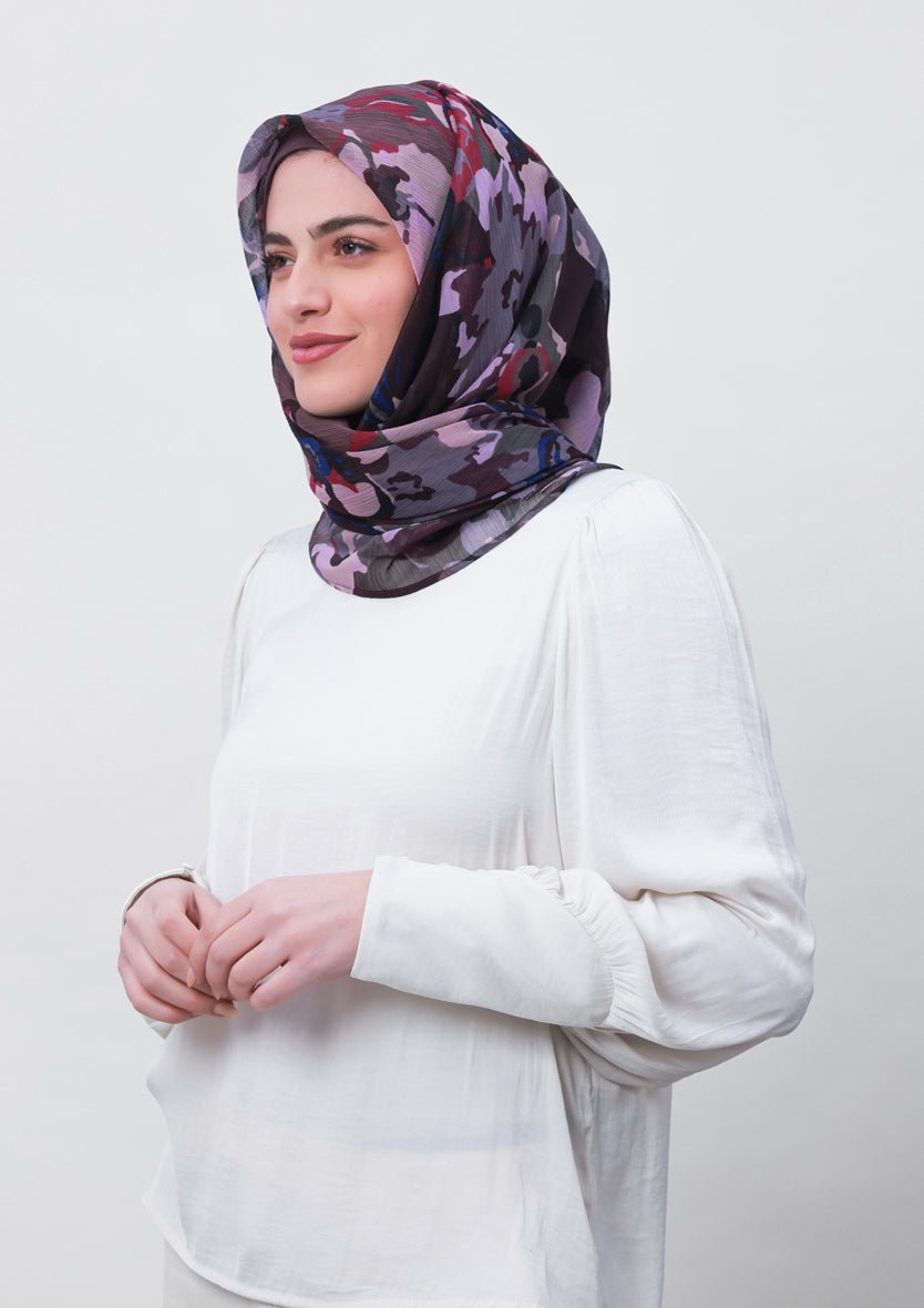 Belief-Printed Crinkled Chiffon - BOKITTA Hijab