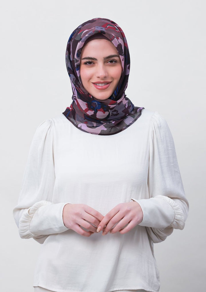 Belief-Printed Crinkled Chiffon - BOKITTA Hijab