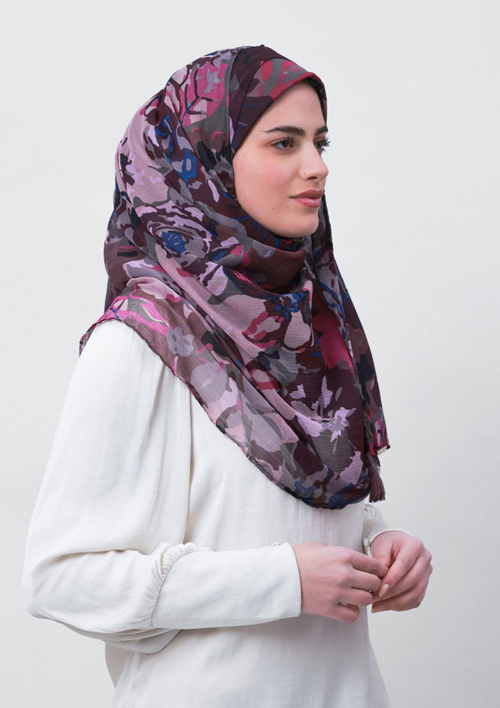 Belief-Printed Crinkled Chiffon - BOKITTA Hijab
