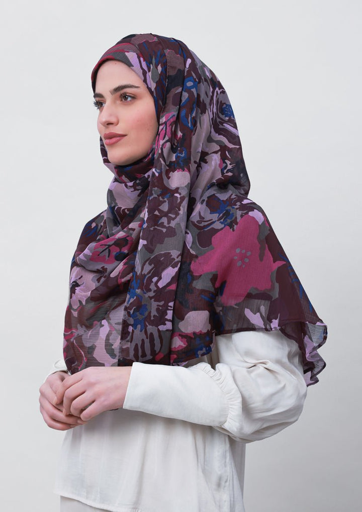 Belief-Printed Crinkled Chiffon - BOKITTA Hijab