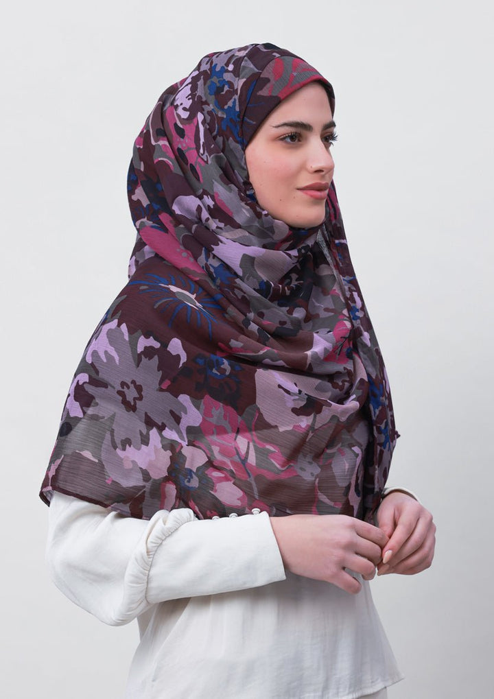 Belief-Printed Crinkled Chiffon - BOKITTA Hijab
