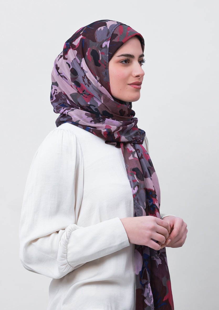 Belief-Printed Crinkled Chiffon - BOKITTA Hijab