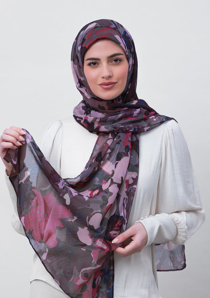 Belief-Printed Crinkled Chiffon - BOKITTA Hijab