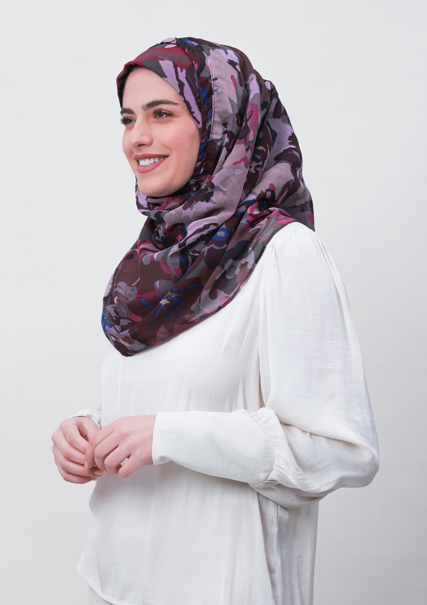 Belief-Printed Crinkled Chiffon - BOKITTA Hijab