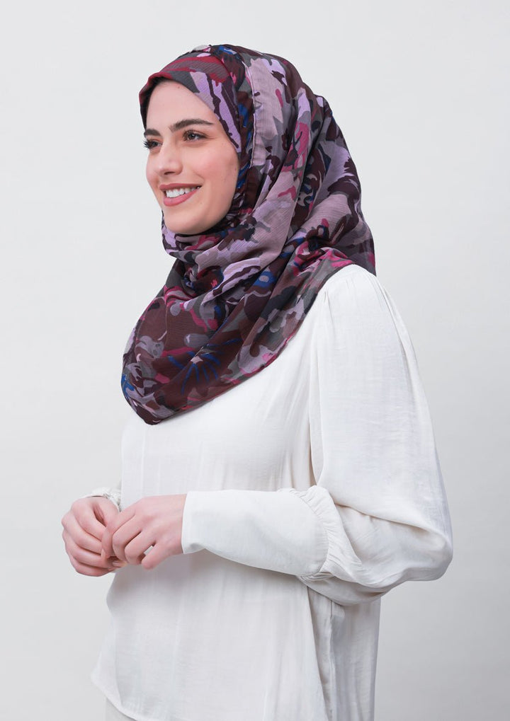 Belief-Printed Crinkled Chiffon - BOKITTA Hijab
