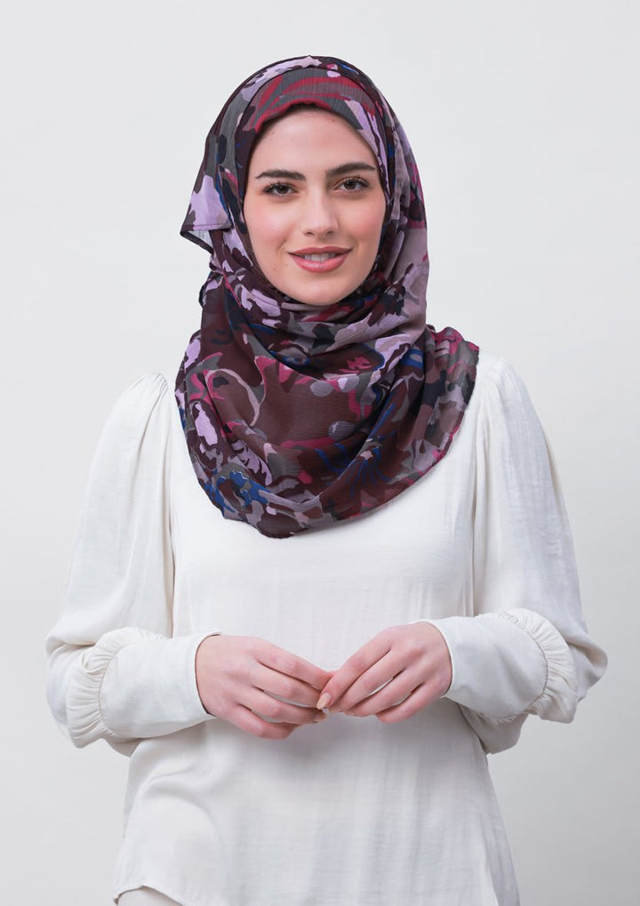 Belief-Printed Crinkled Chiffon - BOKITTA Hijab