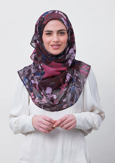Belief-Printed Crinkled Chiffon - BOKITTA Hijab