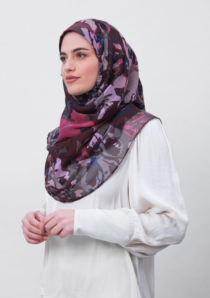 Belief-Printed Crinkled Chiffon - BOKITTA Hijab