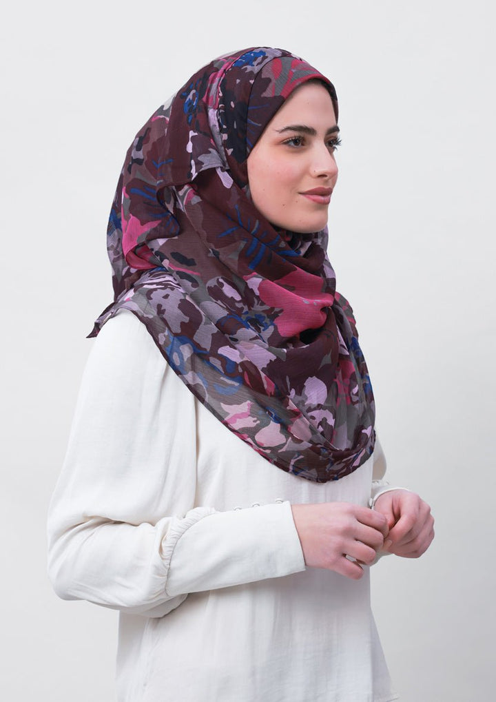 Belief-Printed Crinkled Chiffon - BOKITTA Hijab