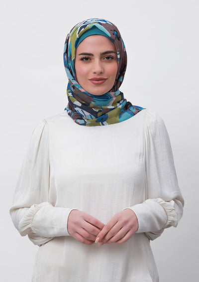 Faith-Printed Crinkled Chiffon - BOKITTA Hijab