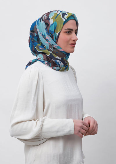 Faith-Printed Crinkled Chiffon - BOKITTA Hijab