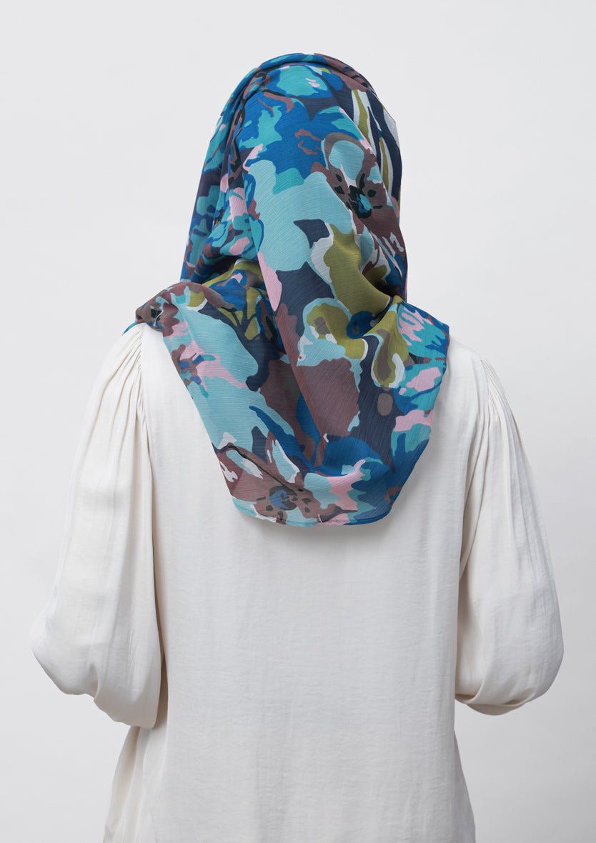 Faith-Printed Crinkled Chiffon - BOKITTA Hijab