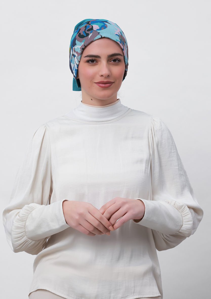 Faith-Printed Crinkled Chiffon - BOKITTA Hijab