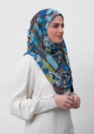 Faith-Printed Crinkled Chiffon - BOKITTA Hijab