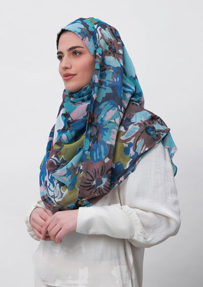 Faith-Printed Crinkled Chiffon - BOKITTA Hijab