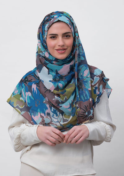 Faith-Printed Crinkled Chiffon - BOKITTA Hijab