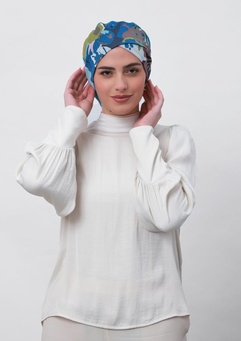 Faith-Printed Crinkled Chiffon - BOKITTA Hijab