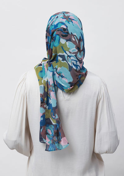 Faith-Printed Crinkled Chiffon - BOKITTA Hijab