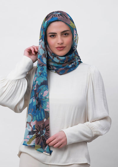 Faith-Printed Crinkled Chiffon - BOKITTA Hijab