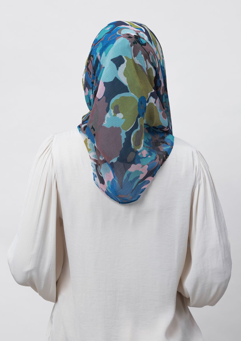 Faith-Printed Crinkled Chiffon - BOKITTA Hijab