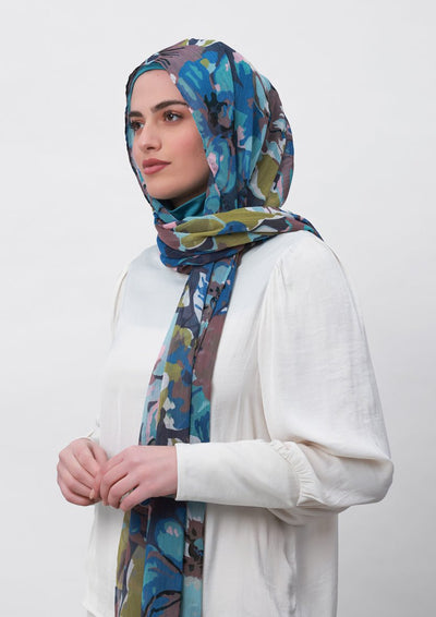 Faith-Printed Crinkled Chiffon - BOKITTA Hijab