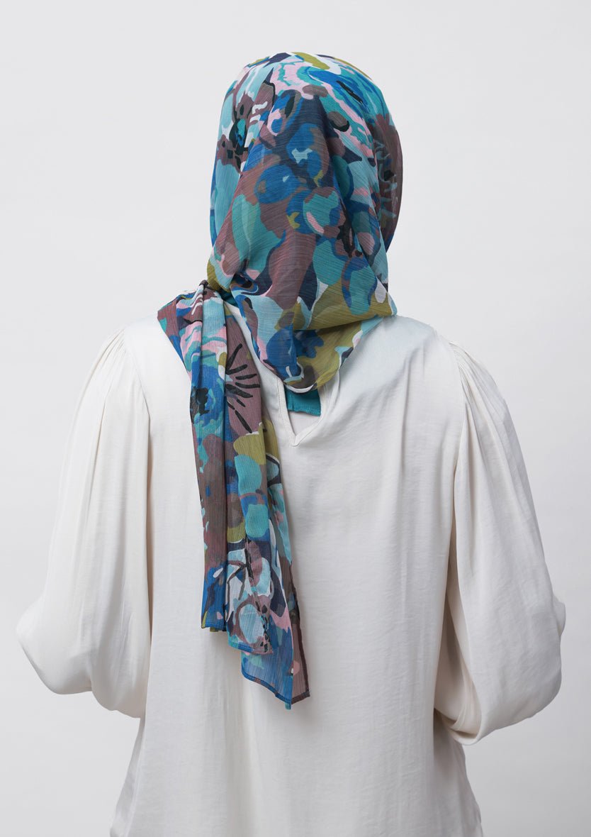 Faith-Printed Crinkled Chiffon - BOKITTA Hijab