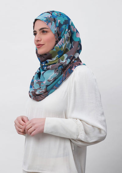 Faith-Printed Crinkled Chiffon - BOKITTA Hijab