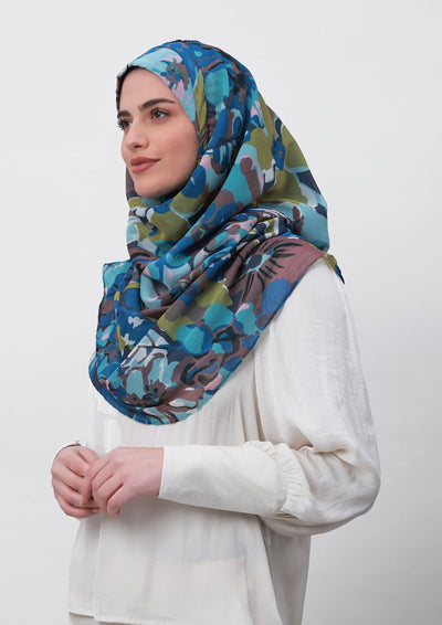 Faith-Printed Crinkled Chiffon - BOKITTA Hijab