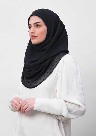 Granite-Plain Mosaic Butti Chiffon - BOKITTA Hijab #style_voila-maxi