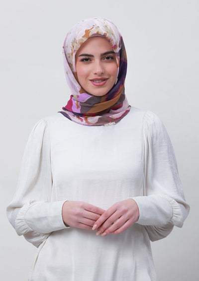 Hope-Printed Crinkled Chiffon - BOKITTA Hijab