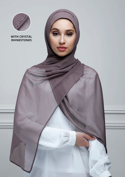 Plum Truffle with Crystals - BOKITTA Hijab