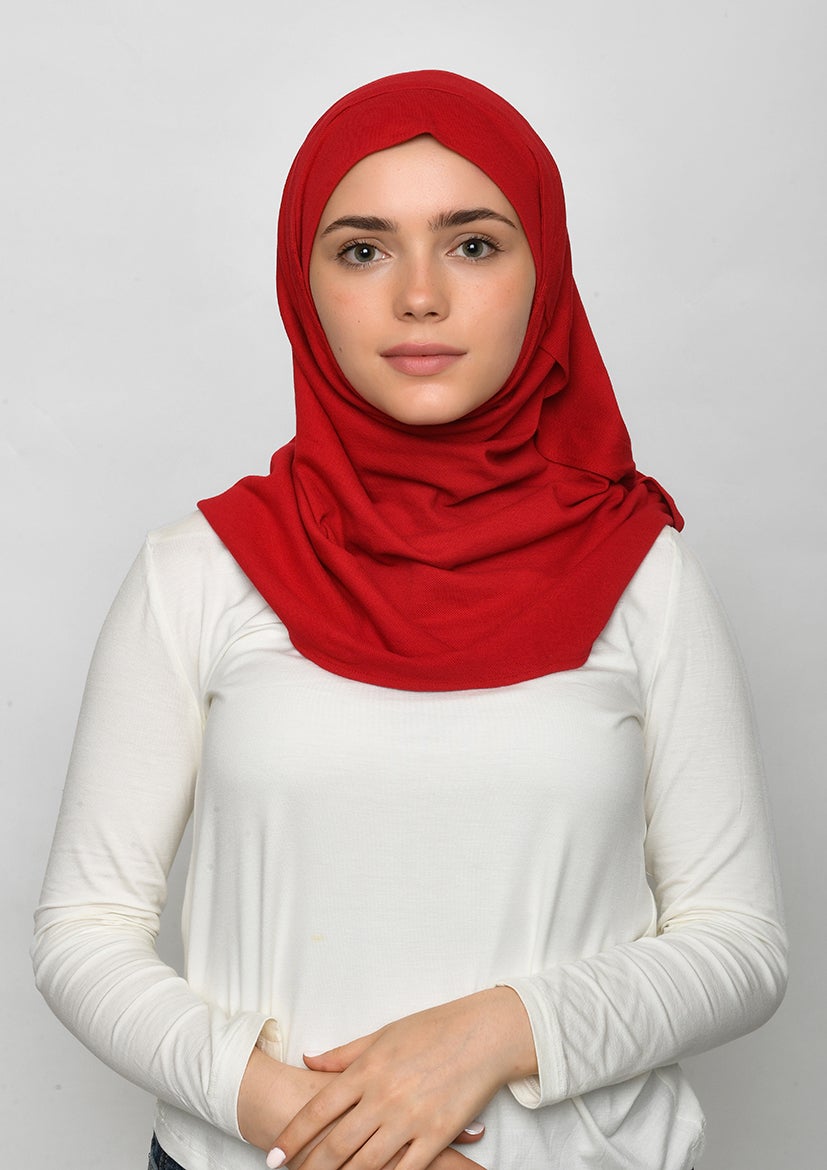 Red-SlipOn-Polo Cotton - BOKITTA Hijab