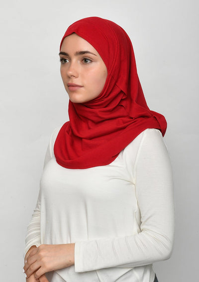 Red-SlipOn-Polo Cotton - BOKITTA Hijab