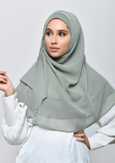 Sage - Crepe Chiffon - BOKITTA Hijab