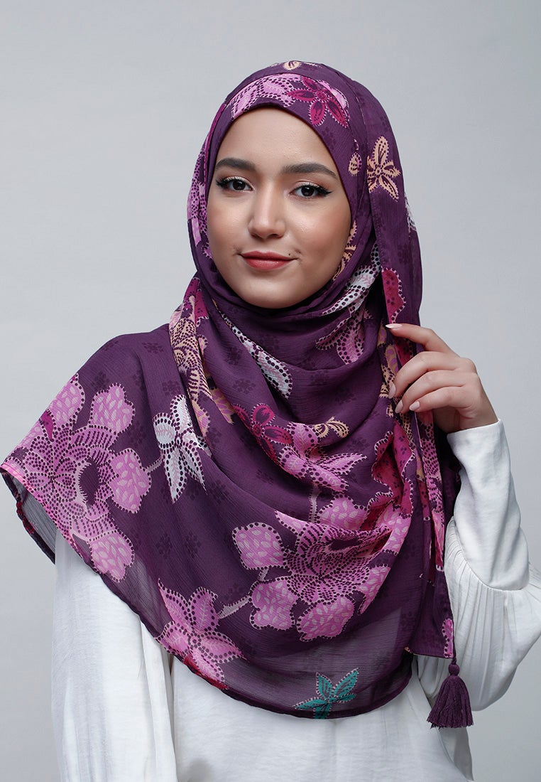 Scabiosa - Crinkled Chiffon - BOKITTA Hijab