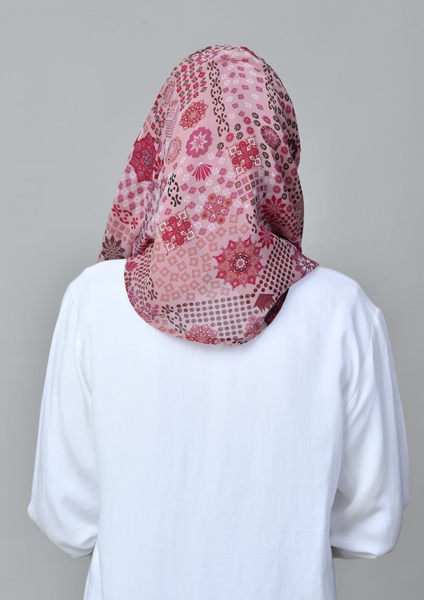 Sindibad Pink - Mosaic Chiffon - BOKITTA Hijab